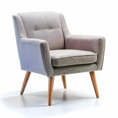 Obraz premium beautiful shot of a stylish grey chair isolated