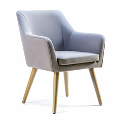 Fototapeta premium beautiful shot of a stylish grey chair isolated