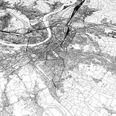 Naklejka premium 3D illustration of city and urban in Basel Switzerland 