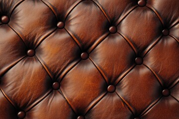 Naklejka premium luxury leather texture with genuine pattern, brown skin background , ai