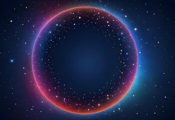 A circle glow with dark background