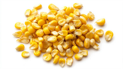 Fototapeta premium fresh isolated sweet corn seeds on a white background