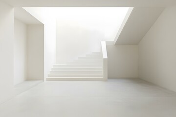 Modern Minimalist White Staircase Design