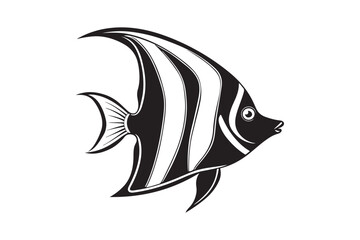 Angelfish  silhouette vector illustration, Angelfish  silhouette vector , Angelfish  silhouette PNG 