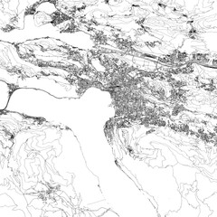 3D illustration of city and urban in Lugano Switzerland