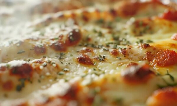 Baked ziti with melted mozzarella, Video