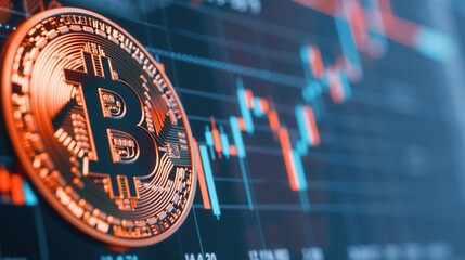 Bitcoin Exchange Dashboard, an interactive digital platform showcasing Bitcoin trends, exchange strategies, and analytics, features ample space for promotional messaging and insights.