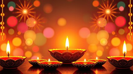 Diwali lamp images, candles in the dark, Lamp and copy space background, happy Diwali images, Diwali banner images, 