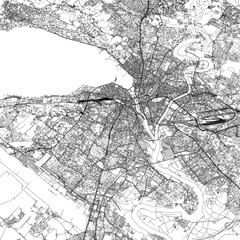Obraz premium 3D illustration of city and urban in Geneva Switzerland
