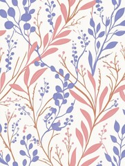 seamless floral minimalist, pastel color, pattern style --chaos 30 --ar 3:4 --weird 500 --v 6.1 Job ID: cf43b648-0919-4d67-9141-45b0229f33af