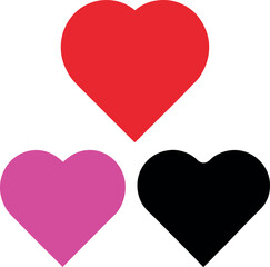 Vector illustration of Valentine hearts, symbolizing love