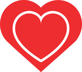 Vector illustration of Valentine hearts, symbolizing love