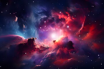 Obraz premium Colorful space galaxy cloud nebula. Stary night cosmos. Universe science astronomy. Supernova background wallpaper 