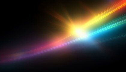 Fototapeta premium Abstract Colorful Light Rays on a Dark Background