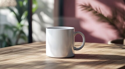 minimalist white coffee mug mockup perfect for graphic designers and marketing professionals