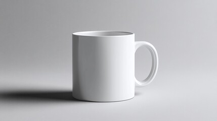 Obraz premium customizable white mug mockup showcasing beverage photography in a professional studio setting