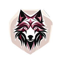 Fototapeta premium wolf head vector