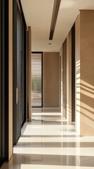 Obraz premium Minimalist Modern Hallway With Natural Light
