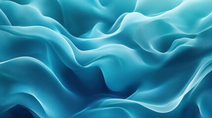 Fototapeta premium A soothing abstract image depicting waves made of smooth, flowing lines in shades of blue and turquoise