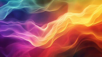 Obraz premium An abstract motion graphic sequence featuring waves of bright, flowing colors that smoothly transition through the spectrum