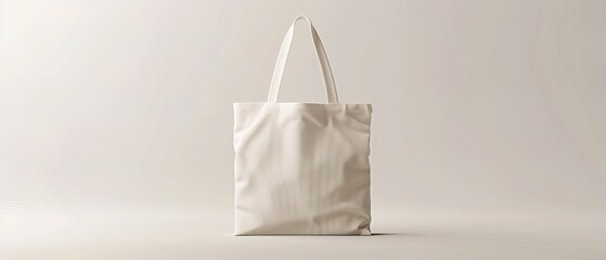 White Cotton eco bag, tote bag mock up isolated on white background