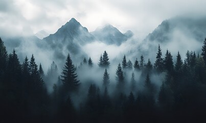 fog over mountains © 燕 曹