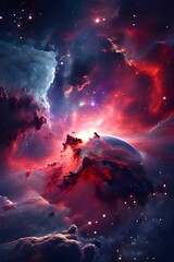 Colorful space galaxy cloud nebula. Stary night cosmos. Universe science astronomy. Supernova background wallpaper
