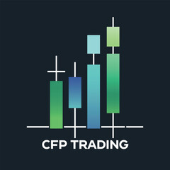 Trading logo vector icon.