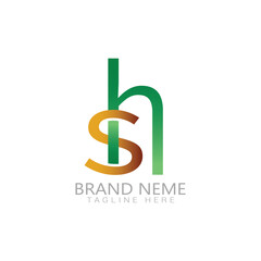 sh logo letter gradient icon colorful logo