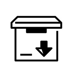 archive box with arrow down