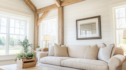 Cozy Living Room with Large Windows