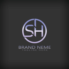 sh logo letter gradient colorful shapes logo