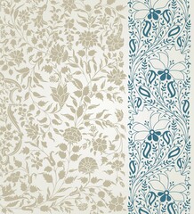 Fototapeta premium wedding card design, traditional paisley floral pattern , royal India 