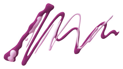 Dark purple watercolor drop zigzag isolated on transparent background