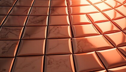 Abstract geometric patterns of reflective tiles creating a modern and sleek surface design for various applications, 3D Geometry texture, abstract cube background, wallpaper,created with generative ai