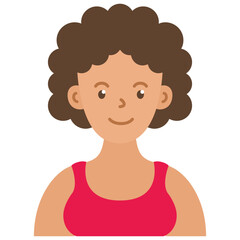 girl curly hair character