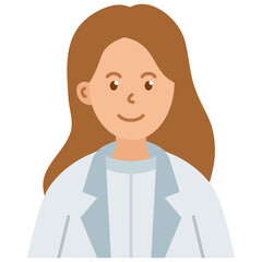 woman long hair cartoon illustration