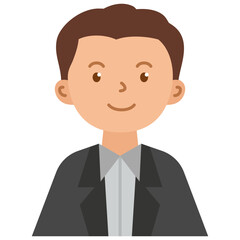 businessman cartoon character	icon