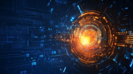 Fototapeta premium AI futuristic technology background vector