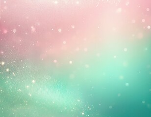 Obraz premium A soft, abstract gradient with pink and green hues, enhanced by a sparkling, bokeh effect. Perfect for dreamy backgrounds, digital art, festive or romantic-themed designs.