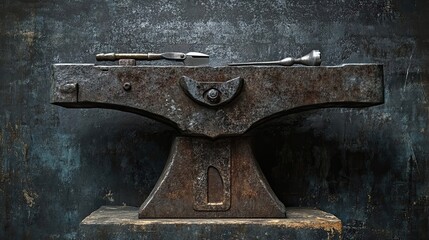 Anvil with Metal Tools