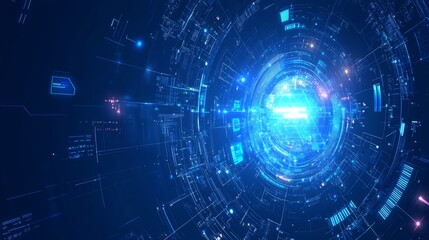 AI futuristic technology background vector