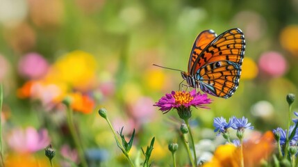 Obraz premium A butterfly on a flower