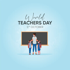 World Teacher's Day. October 5. vector design.