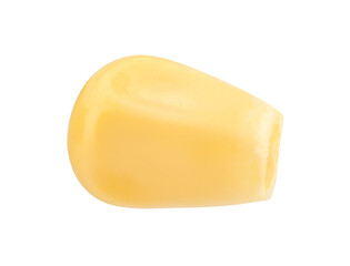 One fresh corn kernel isolated on white