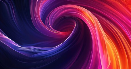 Obraz premium A vibrant swirl of colors creating a dynamic abstract pattern, evoking a sense of movement and energy.