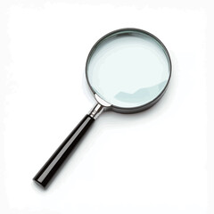Magnifying glass isolated on white background. High resolution photo. Full depth of field.