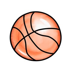 Basketball.  Isolated clipart