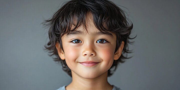 Portrait of an asian child looking at the camera