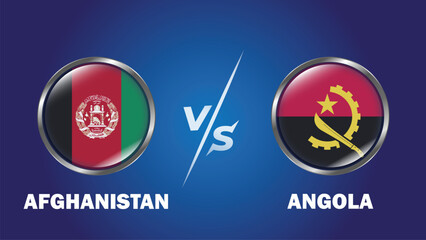 Afghanistan vs Angola FIFA WorldCup With blue background 
